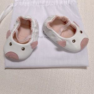 LITTLE MARC JACOBS White Mouse Ballet Baby Crib Shoes